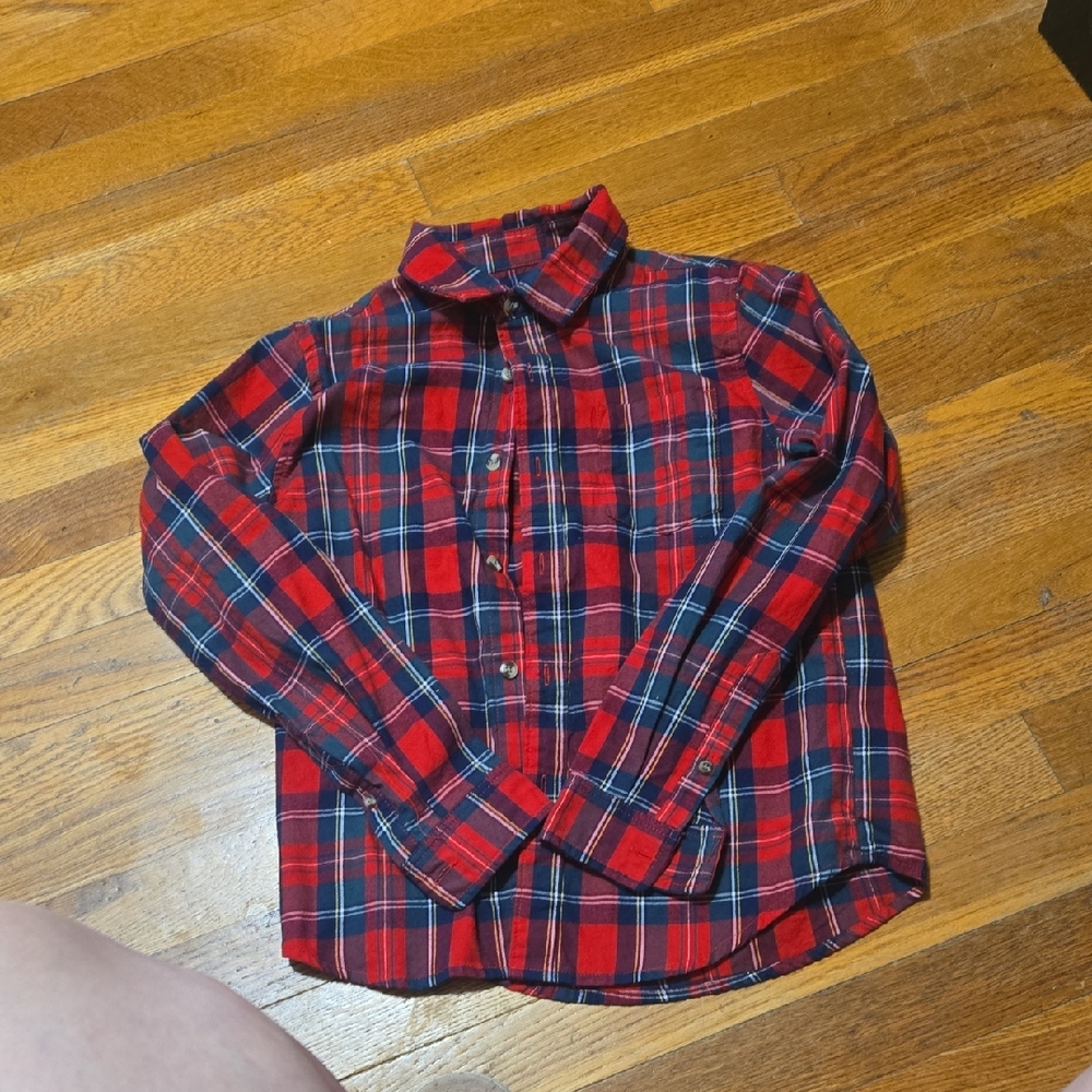 Class Club Red and Blue Plaid Shirt